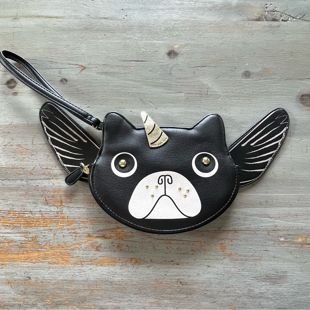 Betsey Johnson French Bulldog wristlet